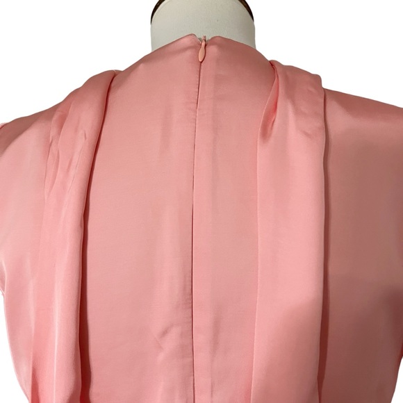 SANDRO Women's Pink Maldive Draped Crisscross Midi Dress Size 38 - Picture 10 of 12